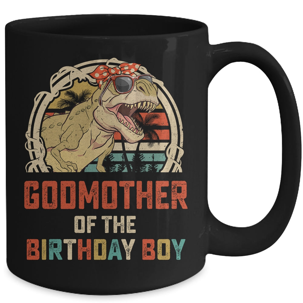 Godmother Dinosaur Of The Birthday Boy Matching Family Mug | siriusteestore