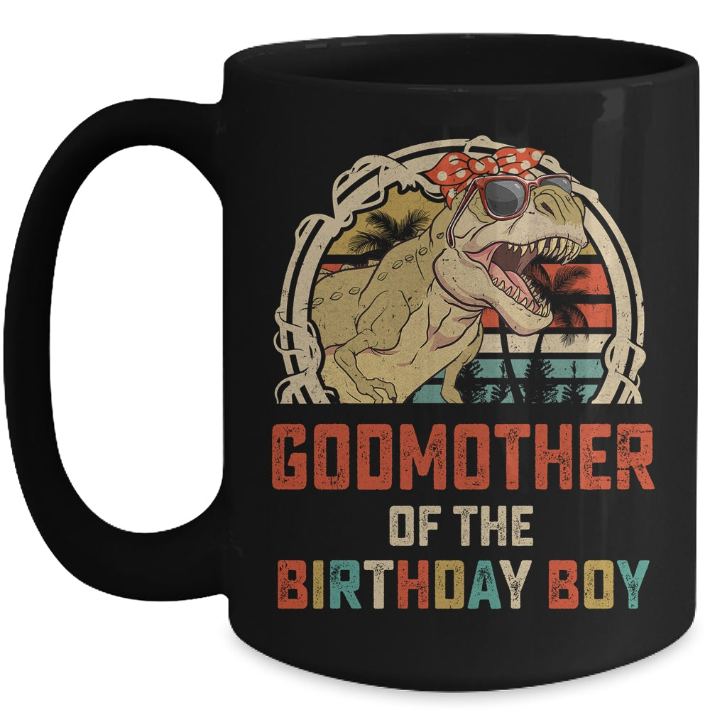 Godmother Dinosaur Of The Birthday Boy Matching Family Mug | siriusteestore