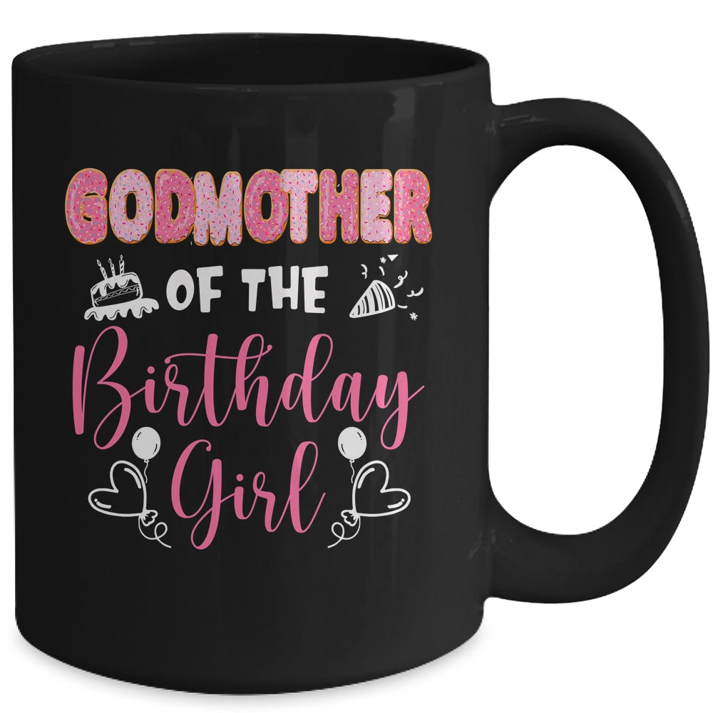Godmother Of The Birthday Girl Family Donut Birthday Mug | siriusteestore
