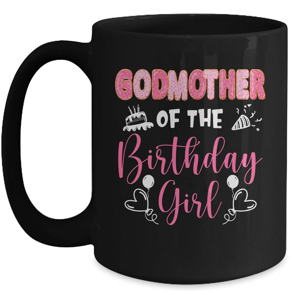 Godmother Of The Birthday Girl Family Donut Birthday Mug | siriusteestore