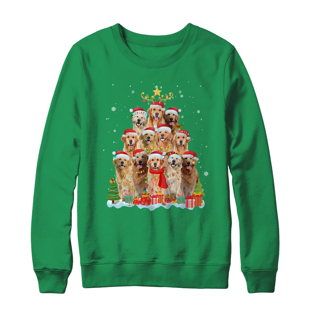 Golden Retriever Christmas Tree Pajama Xmas Shirt & Sweatshirt | siriusteestore