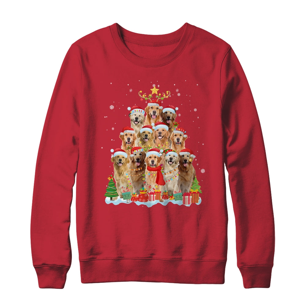 Golden Retriever Christmas Tree Pajama Xmas Shirt & Sweatshirt | siriusteestore