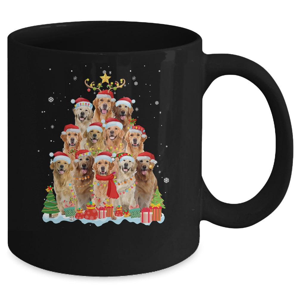 Golden Retriever Christmas Tree Pajama Xmas Mug | siriusteestore