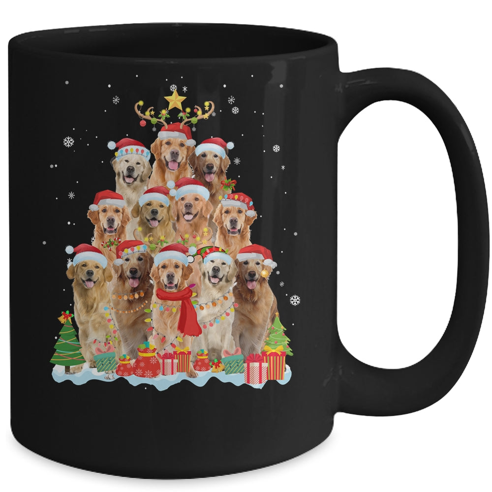 Golden Retriever Christmas Tree Pajama Xmas Mug | siriusteestore