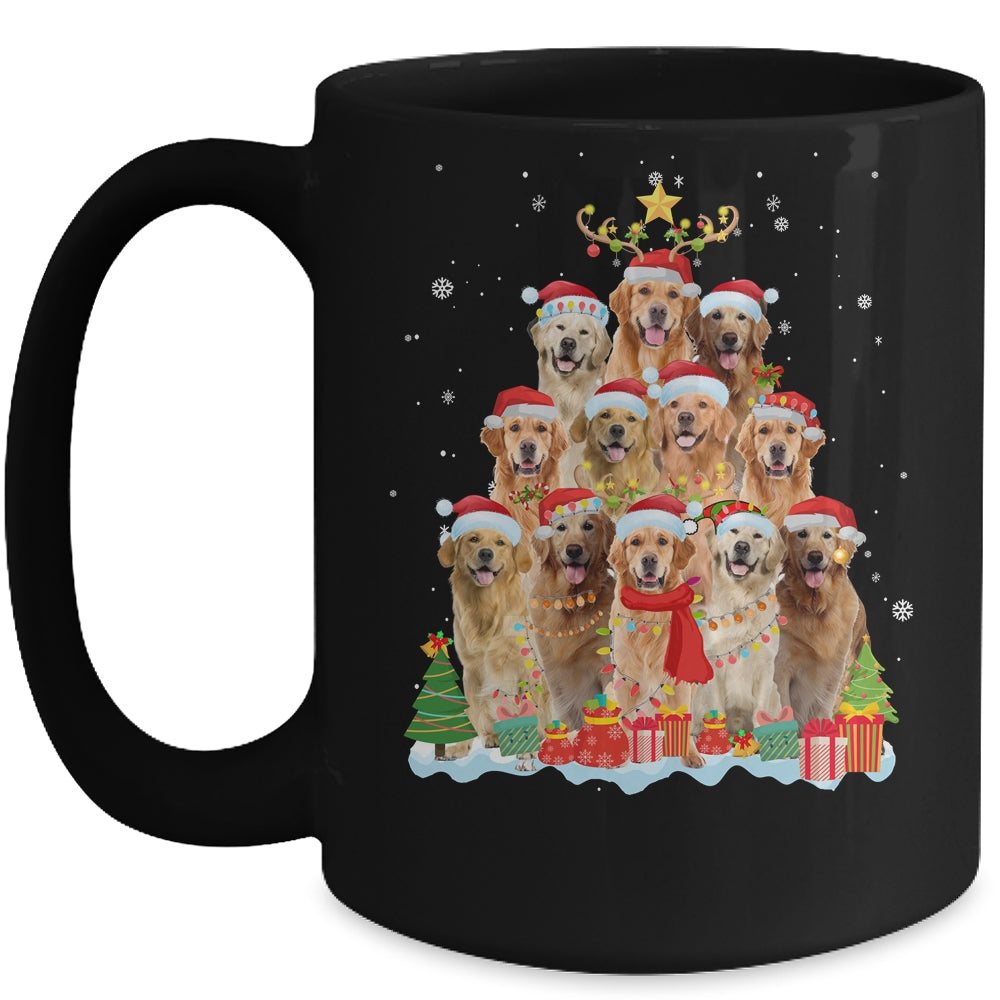 Golden Retriever Christmas Tree Pajama Xmas Mug | siriusteestore