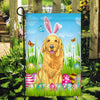 Golden Retriever Happy Easter Day Holiday Flag Funny Dog Dog Wear Bunny Ears Headband Cute for Home Decor | siriusteestore