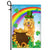 Golden Retriever St Patrick's Day Dog Flag Funny Peeking Dog Wear Green Hat Golden Pot Coin Shamrock Rainbow Spring Banner for Home Decor | siriusteestore