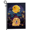 Golden Retriever Witch Halloween Flag Castle Background For Dog Lover Home | siriusteestore