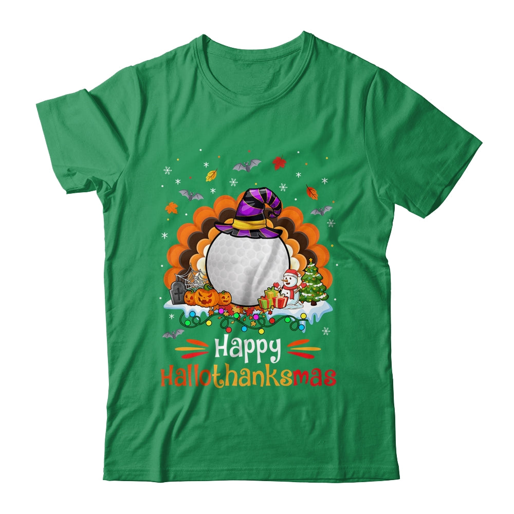 Golf Halloween Christmas Thanksgiving Hallothanksmas Shirt & Sweatshirt | siriusteestore