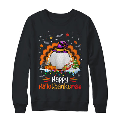 Golf Halloween Christmas Thanksgiving Hallothanksmas Shirt & Sweatshirt | siriusteestore