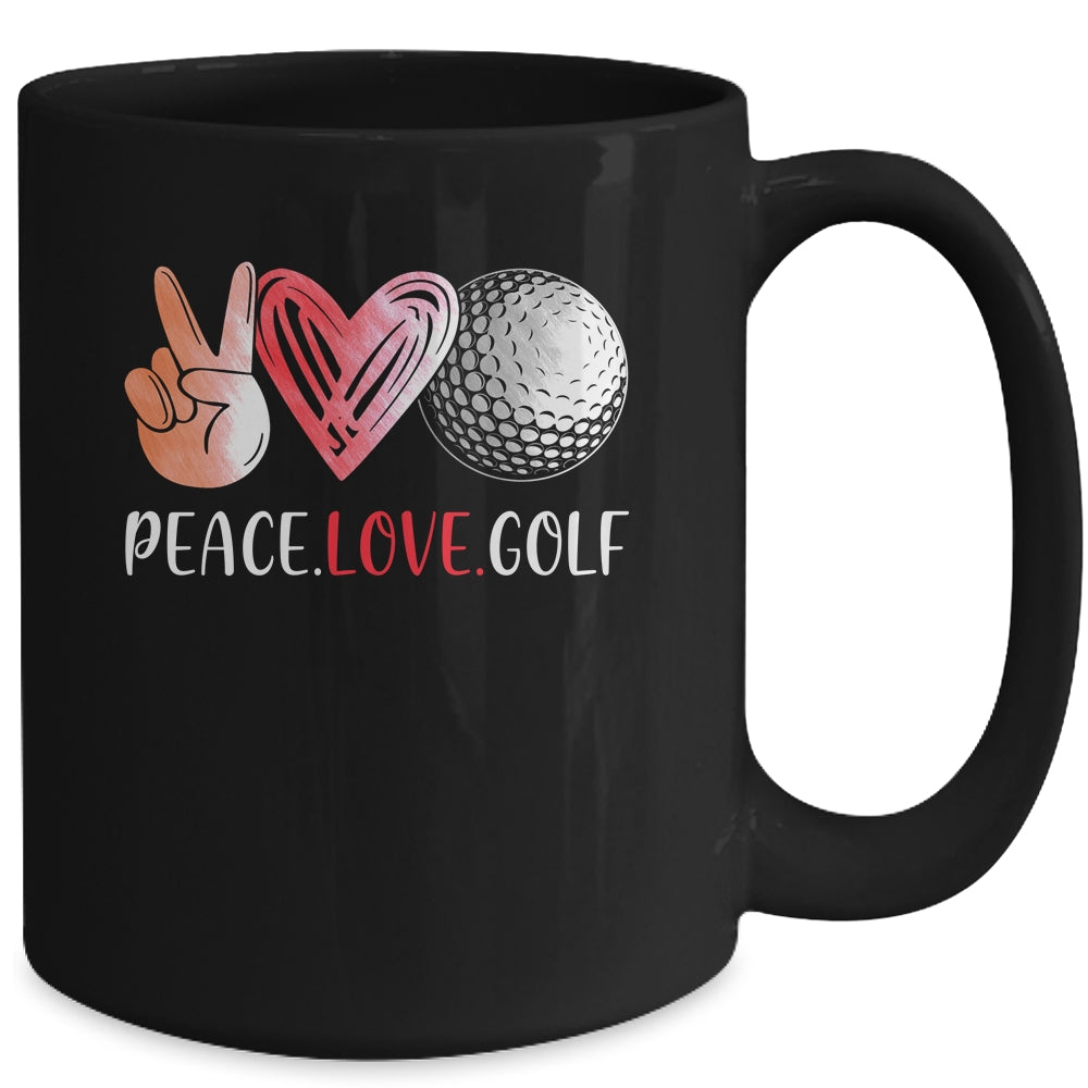Golf Player Girls Peace Love Golf Women Mug | siriusteestore