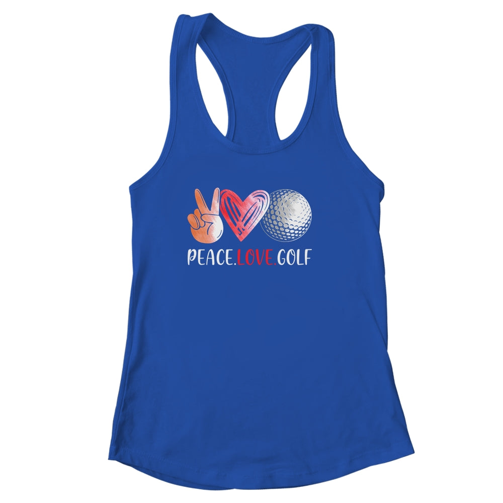 Golf Player Girls Peace Love Golf Women Shirt & Tank Top | siriusteestore