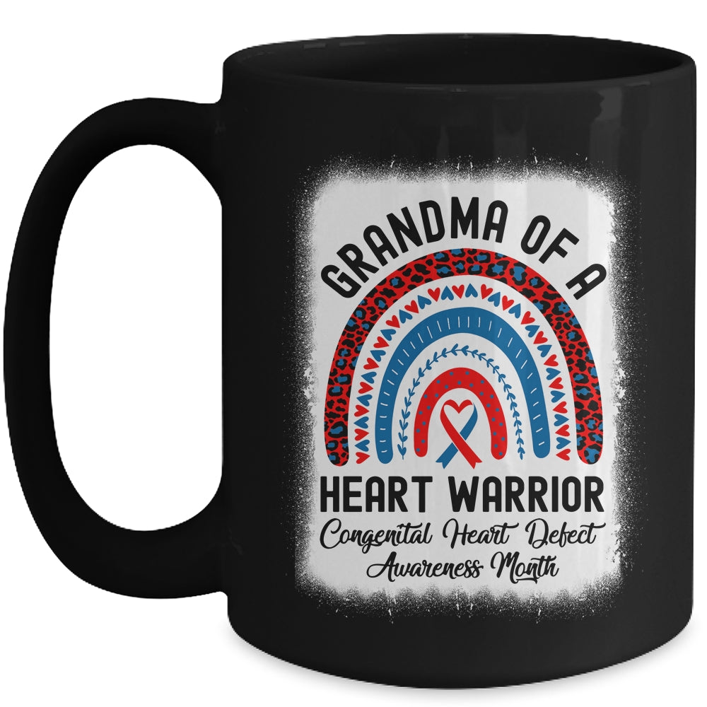 Grandma Of A Warrior CHD Congenital Heart Defect Awareness Month Mug Mug | siriusteestore