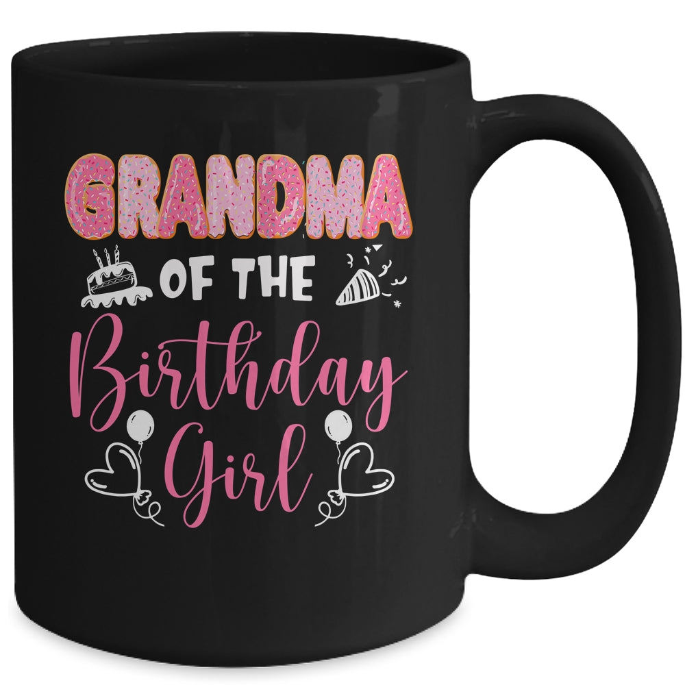 Grandma Of The Birthday Girl Family Donut Birthday Mug | siriusteestore