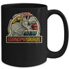 Grandmasaurus T Rex Dinosaur Grandma Saurus Family Matching Mug | siriusteestore