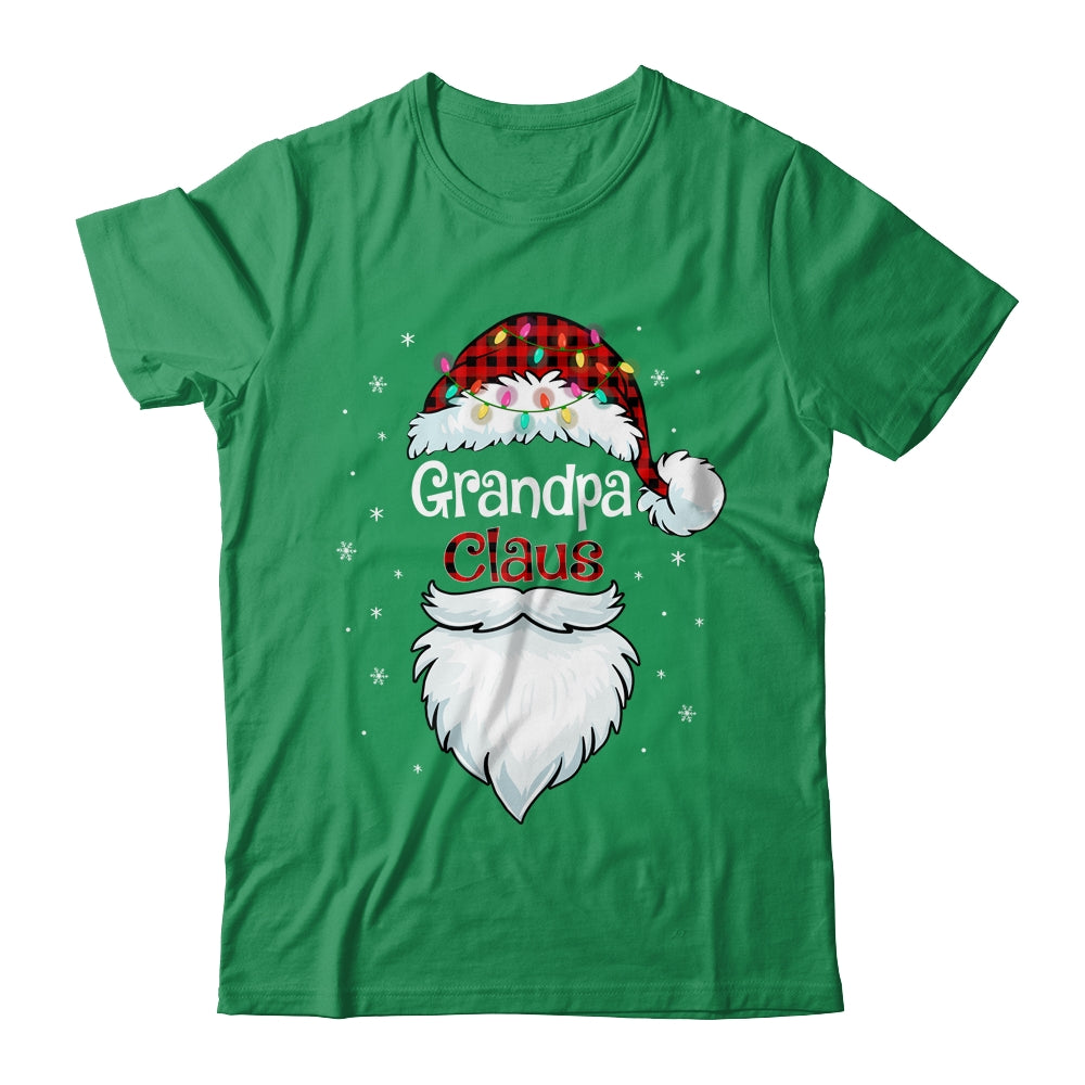Grandpa Claus Beard Red Plaid Christmas Pajamas Xmas Shirt & Sweatshirt | siriusteestore