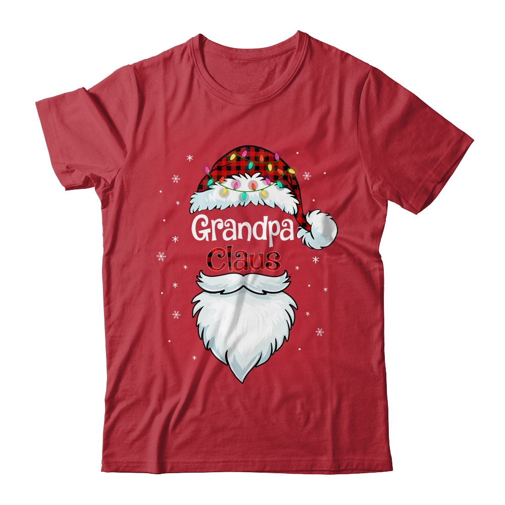 Grandpa Claus Beard Red Plaid Christmas Pajamas Xmas Shirt & Sweatshirt | siriusteestore