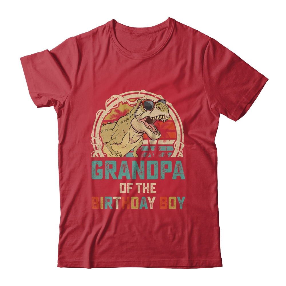 Grandpa Dinosaur Of The Birthday Boy Matching Family Shirt & Hoodie | siriusteestore