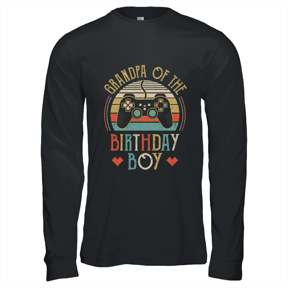 Grandpa Of The Birthday Boy Vintage Matching Gamer Birthday Shirt & Hoodie | siriusteestore