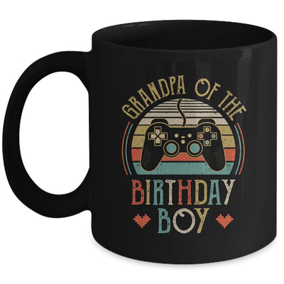 Grandpa Of The Birthday Boy Vintage Matching Gamer Birthday Mug | siriusteestore
