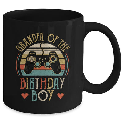 Grandpa Of The Birthday Boy Vintage Matching Gamer Birthday Mug | siriusteestore