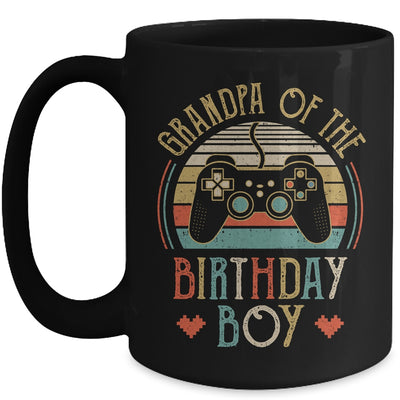 Grandpa Of The Birthday Boy Vintage Matching Gamer Birthday Mug | siriusteestore