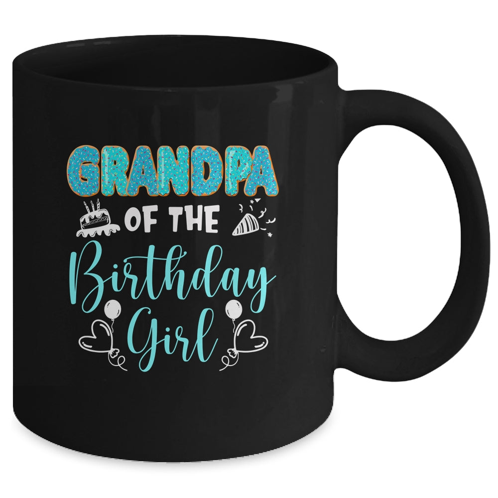 Grandpa Of The Birthday Girl Family Donut Birthday Mug | siriusteestore