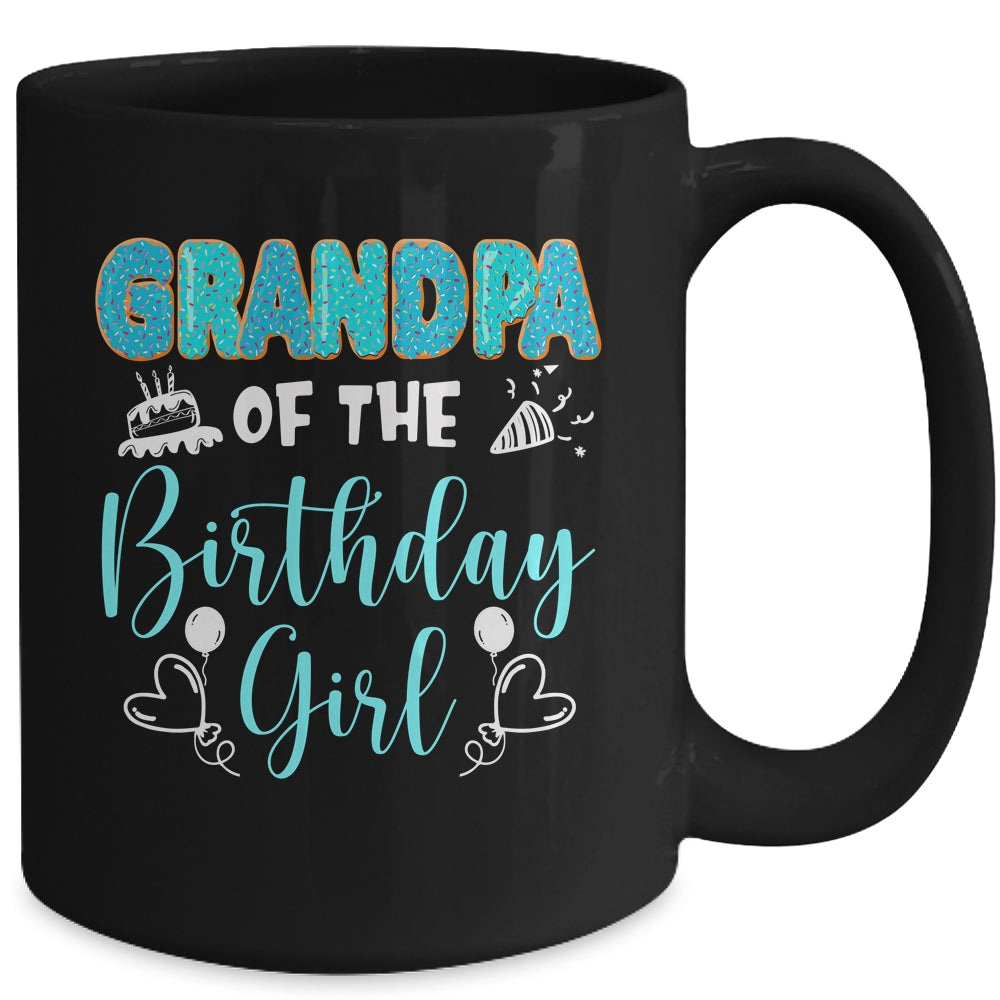 Grandpa Of The Birthday Girl Family Donut Birthday Mug | siriusteestore