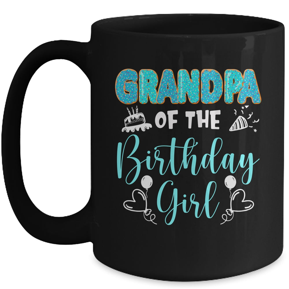 Grandpa Of The Birthday Girl Family Donut Birthday Mug | siriusteestore