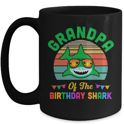 Grandpa Of The Shark Birthday Grandpa Matching Family Mug | siriusteestore