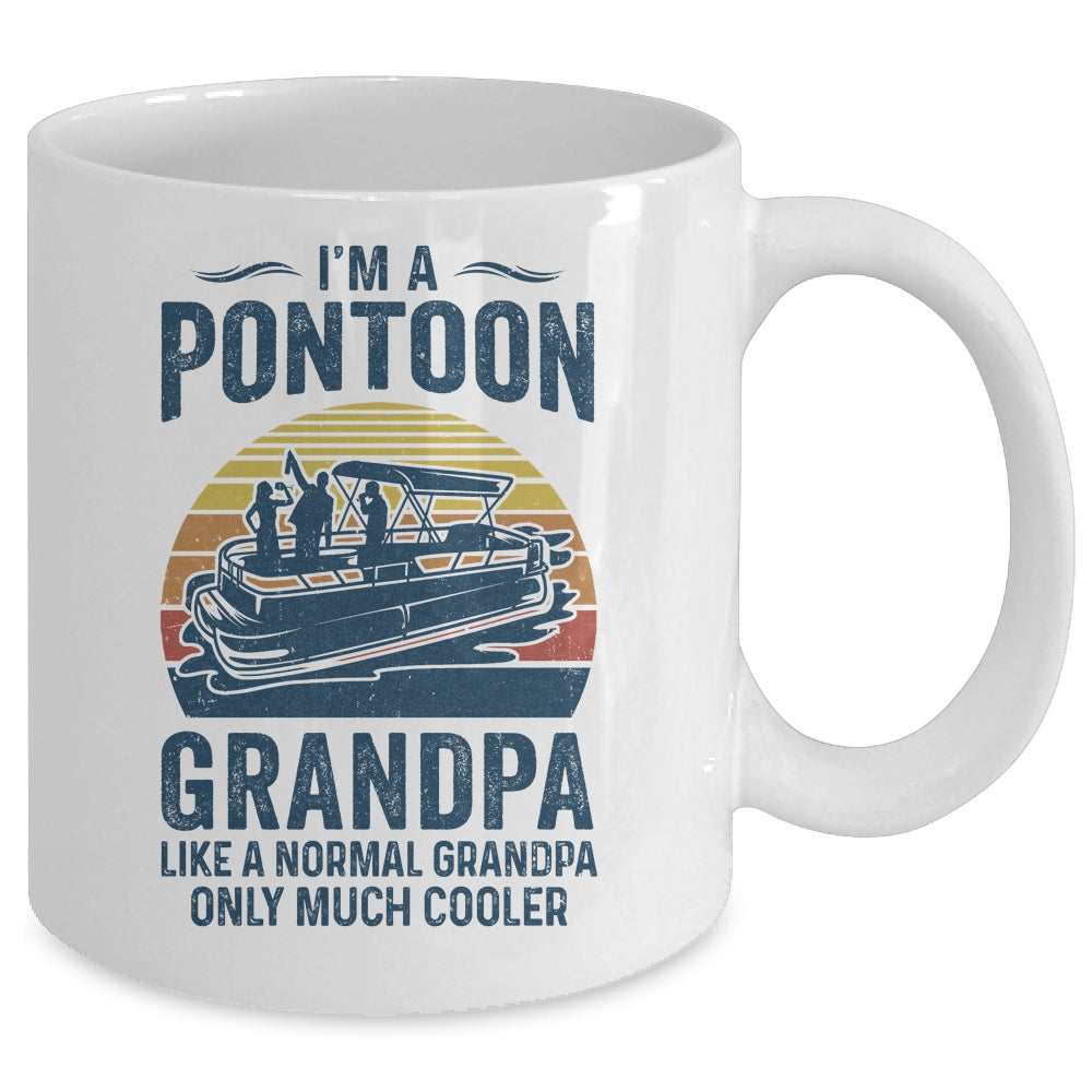Grandpa Pontoon Captain Funny Boating Boat Lake Fathers Day Mug | siriusteestore