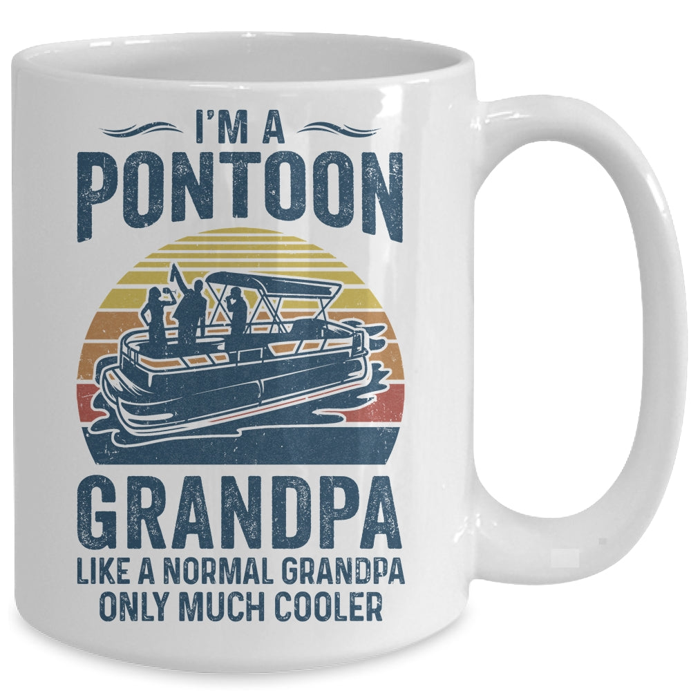 Grandpa Pontoon Captain Funny Boating Boat Lake Fathers Day Mug | siriusteestore
