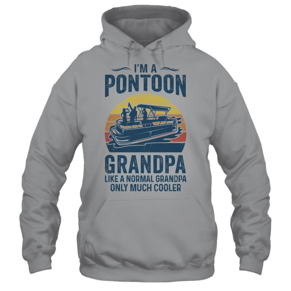 Grandpa Pontoon Captain Funny Boating Boat Lake Fathers Day Shirt & Hoodie | siriusteestore