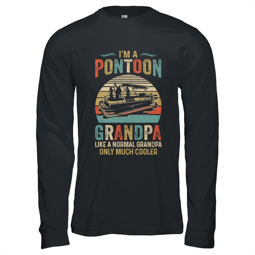 Grandpa Pontoon Captain Funny Lake Boat Boating Lake Fathers Day Shirt & Hoodie | siriusteestore
