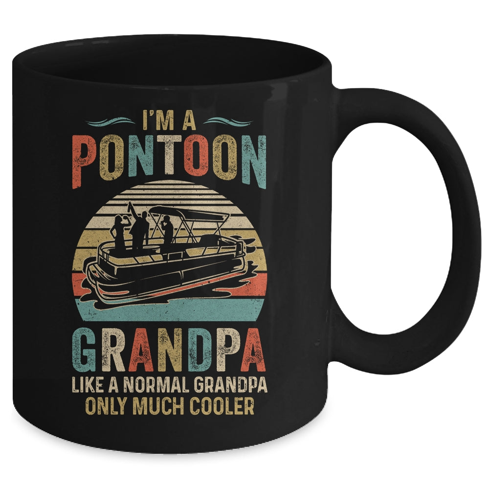 Grandpa Pontoon Captain Funny Lake Boat Boating Lake Fathers Day Mug | siriusteestore