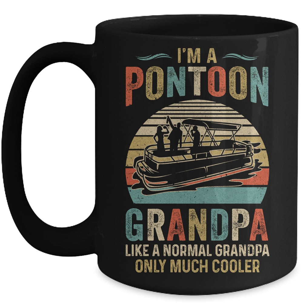 Grandpa Pontoon Captain Funny Lake Boat Boating Lake Fathers Day Mug | siriusteestore