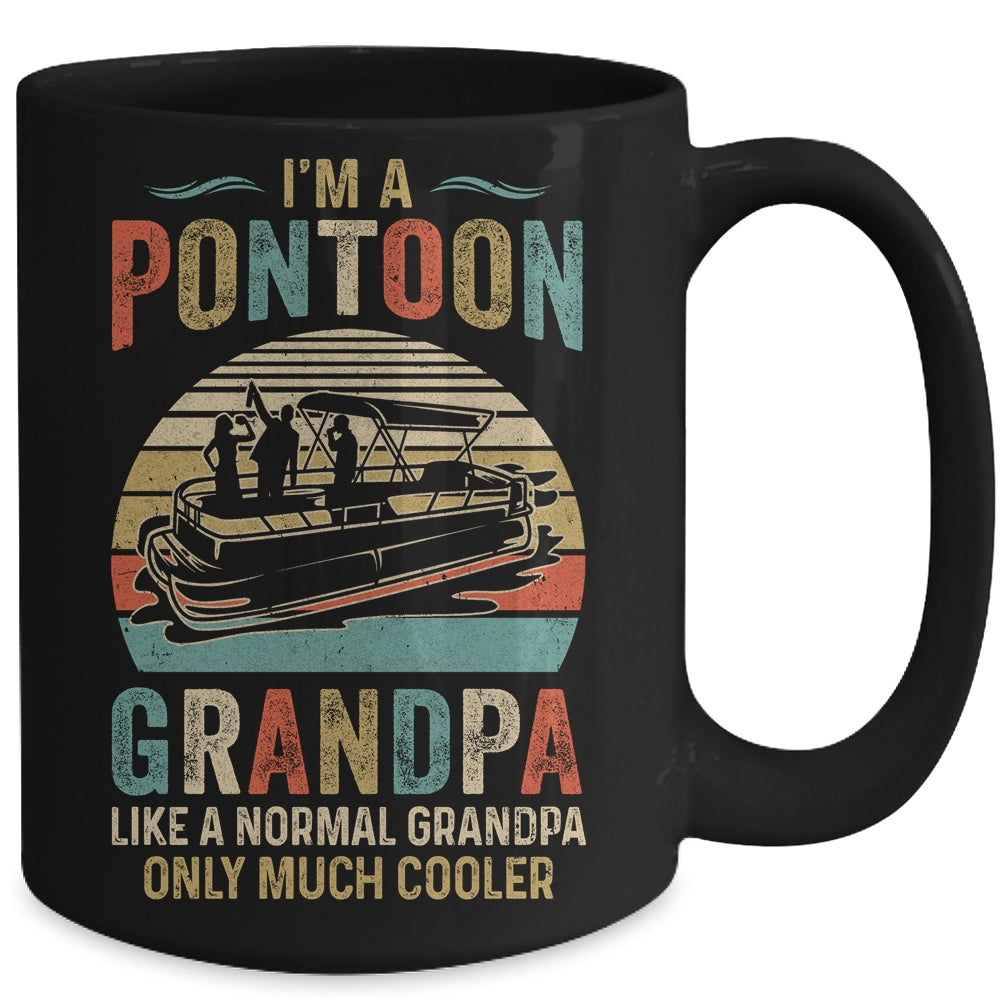 Grandpa Pontoon Captain Funny Lake Boat Boating Lake Fathers Day Mug | siriusteestore