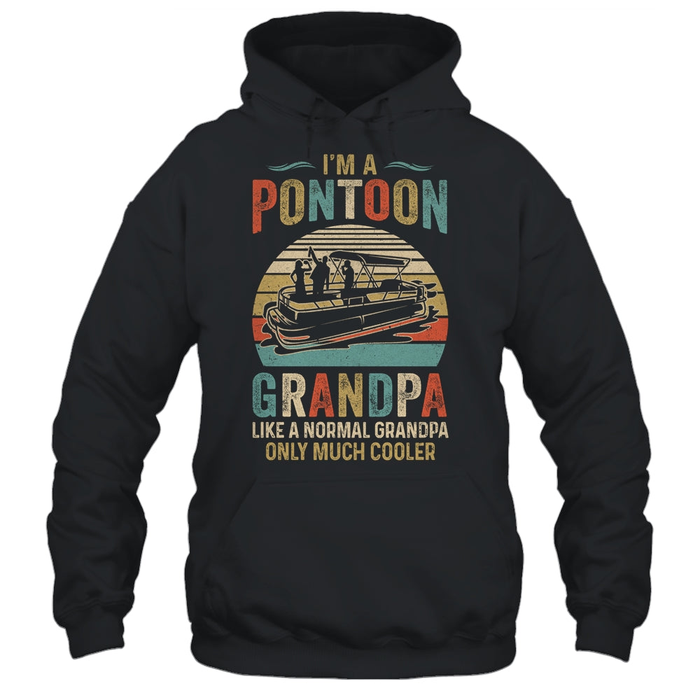 Grandpa Pontoon Captain Funny Lake Boat Boating Lake Fathers Day Shirt & Hoodie | siriusteestore