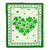 Green Shamrock Leaves Love Heart Irish Saint Patrick's Day Fleece Blanket | siriusteestore