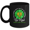 Green Sunflower Be Kind Mental Health Awareness Support Mug | siriusteestore