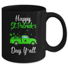 Green Truck With Shamrocks Happy St Patrick's Day Y'all Mug | siriusteestore