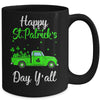 Green Truck With Shamrocks Happy St Patrick's Day Y'all Mug | siriusteestore