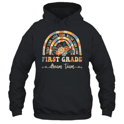 Groovy First Grade Dream Team Retro Back To School Teachers Shirt & Hoodie | siriusteestore