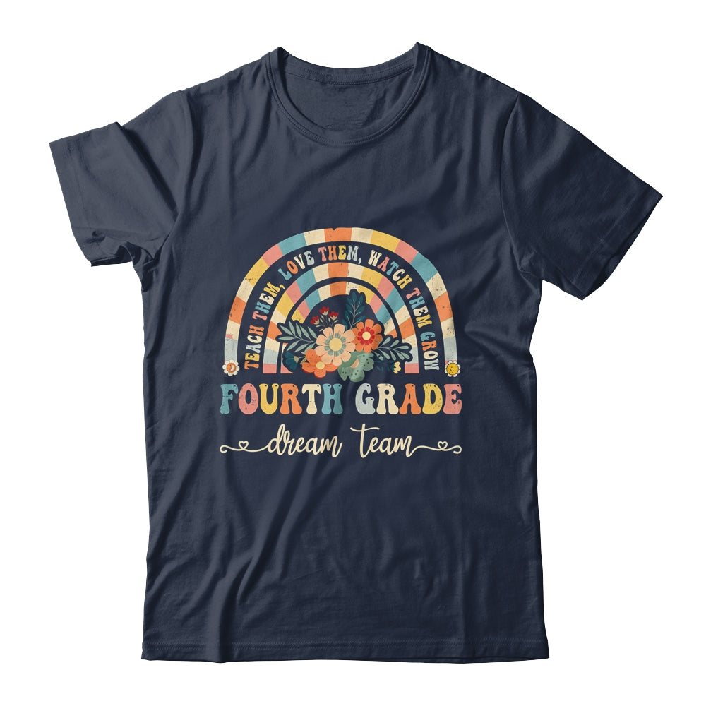 Groovy Fourth Grade Dream Team Retro Back To School Teachers Shirt & Hoodie | siriusteestore