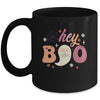 Groovy Ghost Halloween Hey Boo Trendy Halloween Mug | siriusteestore