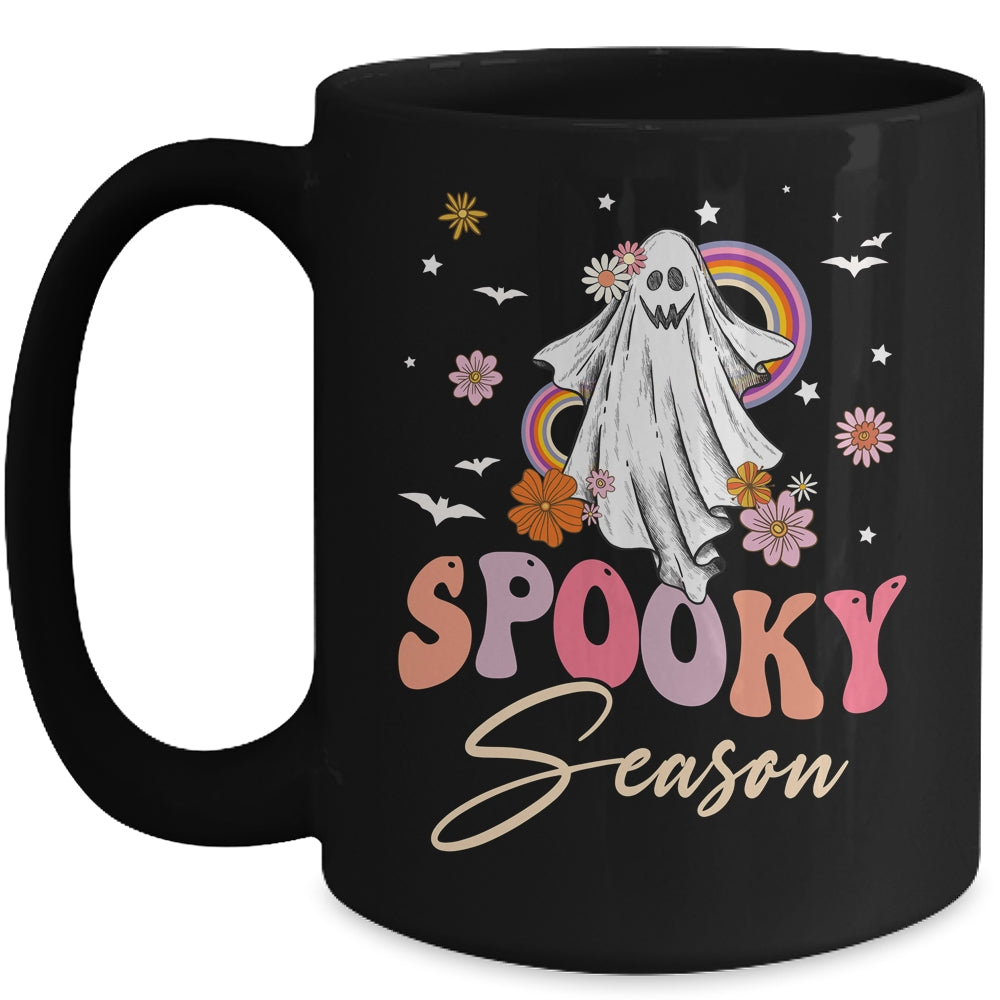 Groovy Ghost Spooky Season Funny Retro Halloween Costume Mug | siriusteestore
