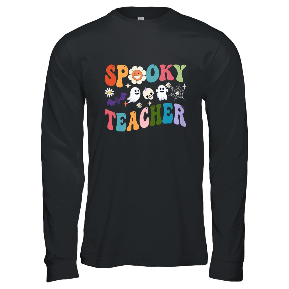 Groovy Halloween Spooky Teacher Trick Or Teach Teacher Life Shirt & Hoodie | siriusteestore
