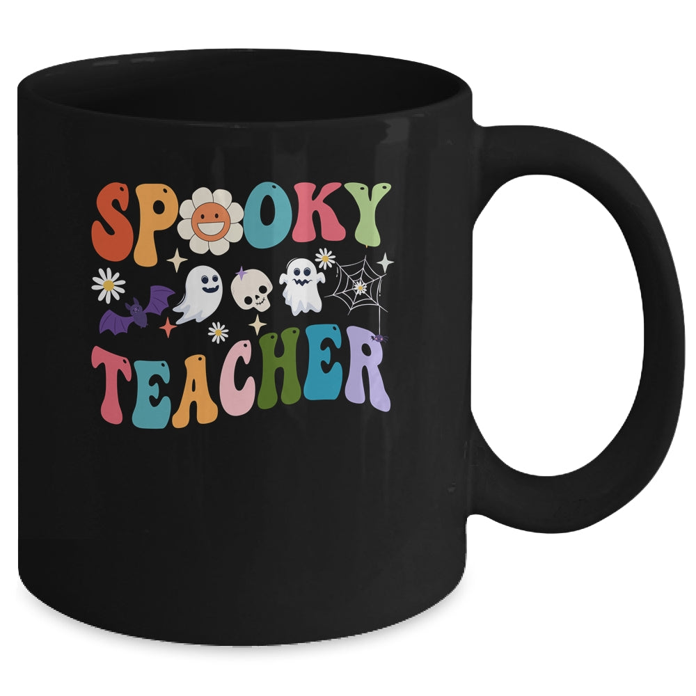 Groovy Halloween Spooky Teacher Trick Or Teach Teacher Life Mug | siriusteestore