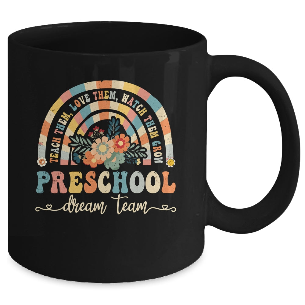Groovy Preschool Dream Team Retro Back To School Teachers Mug | siriusteestore