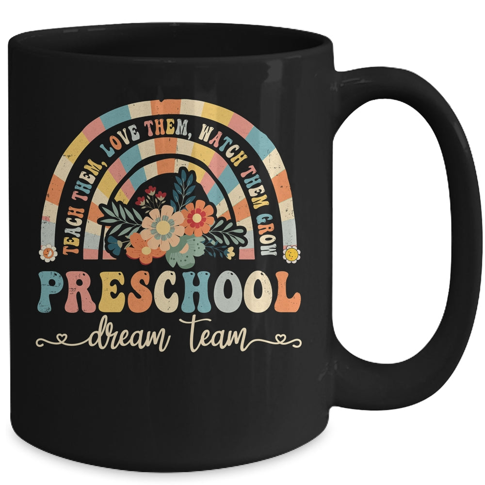 Groovy Preschool Dream Team Retro Back To School Teachers Mug | siriusteestore